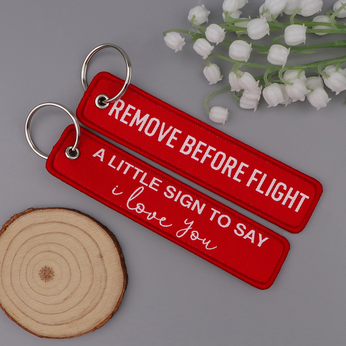 Car Accessories Quotation - 1pcs Quotation Embroidered Keys Tag Jet