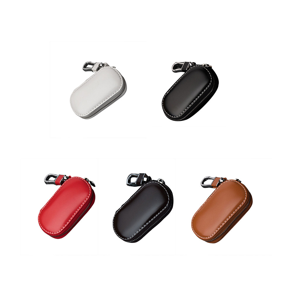 Car Key Signal Blocker - Key Case Multi-function Leather Key Case