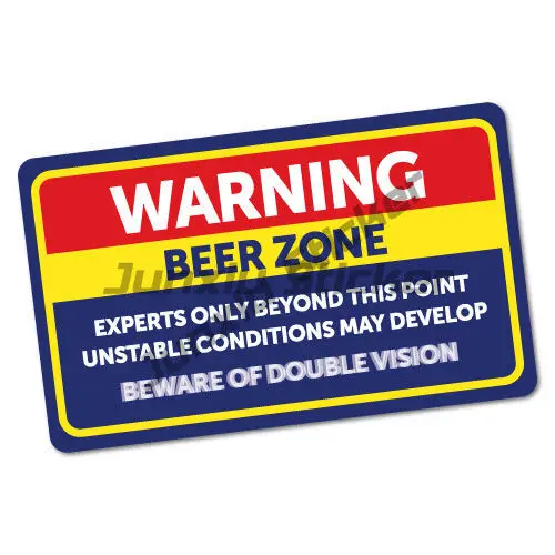Warning Beer Zone Sticker and  - огляд і ціна Car Accessories Zone