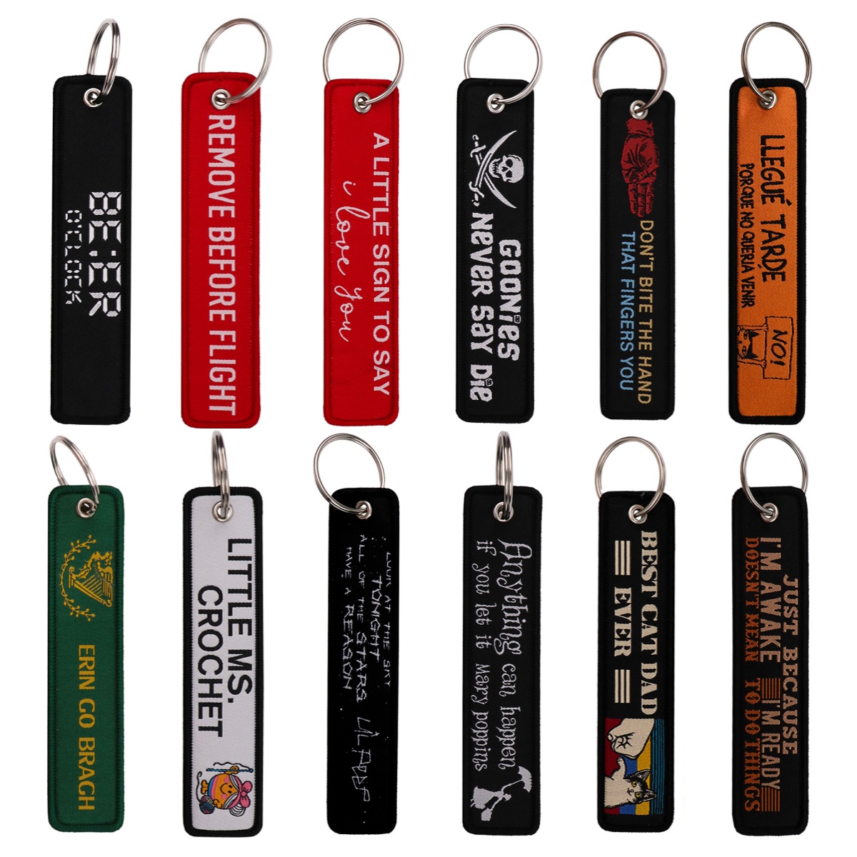 1pcs Quotation Embroidered Key - огляд і ціна Car Accessories Quotation
