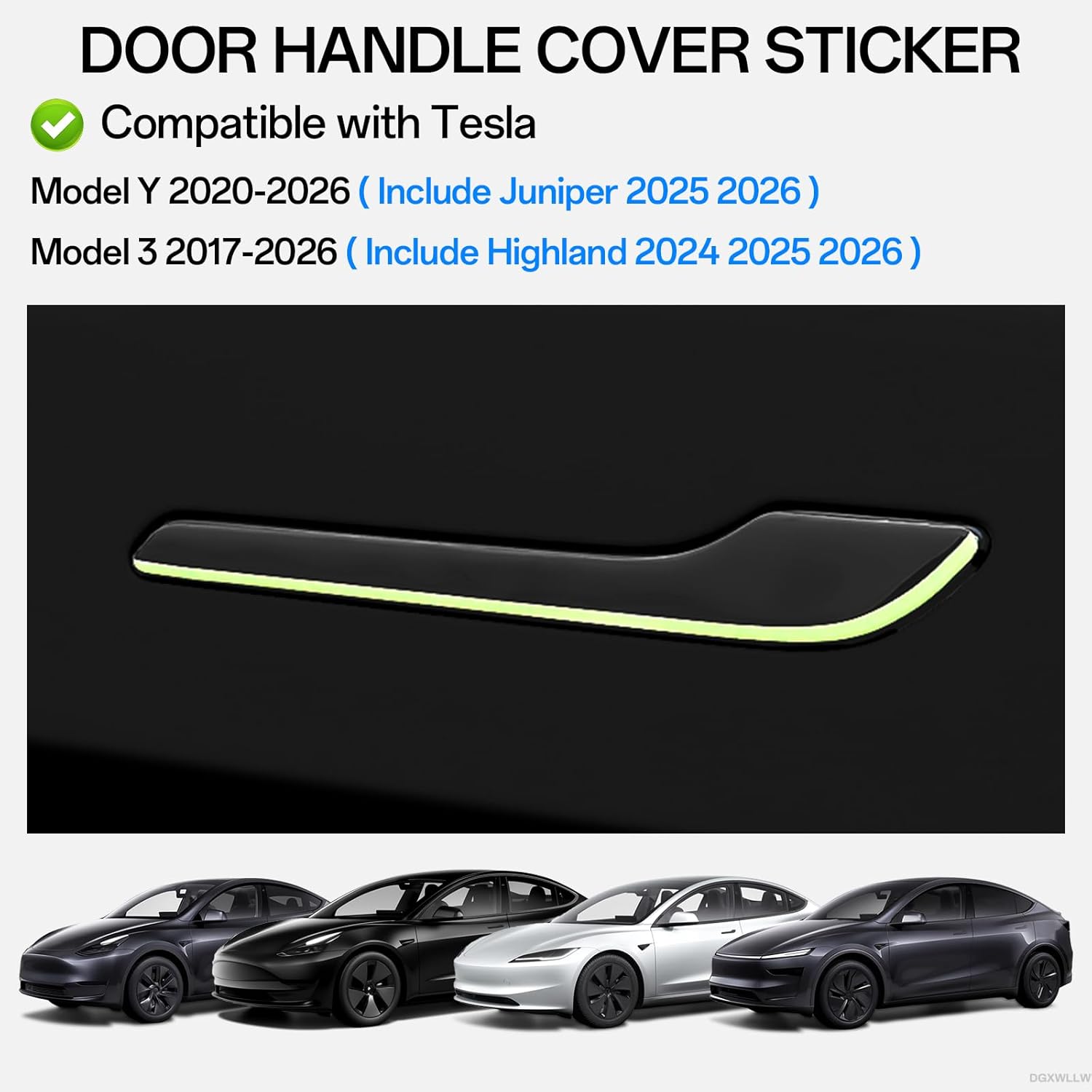For Tesla Car Sticker Model 3  - огляд і ціна Car Door Handle Protector