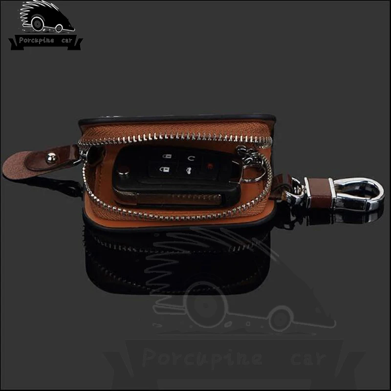 Wood grain Leather Car Key Hol - огляд і ціна Car Key Signal Blocker