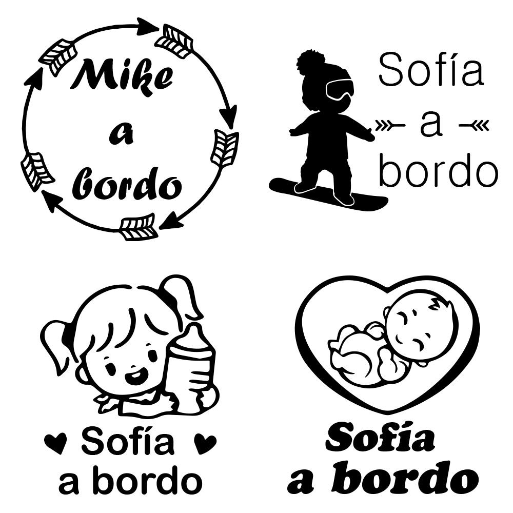 1pc Vinyl baby a bordo colorfu - огляд і ціна Car Accessories For Baby