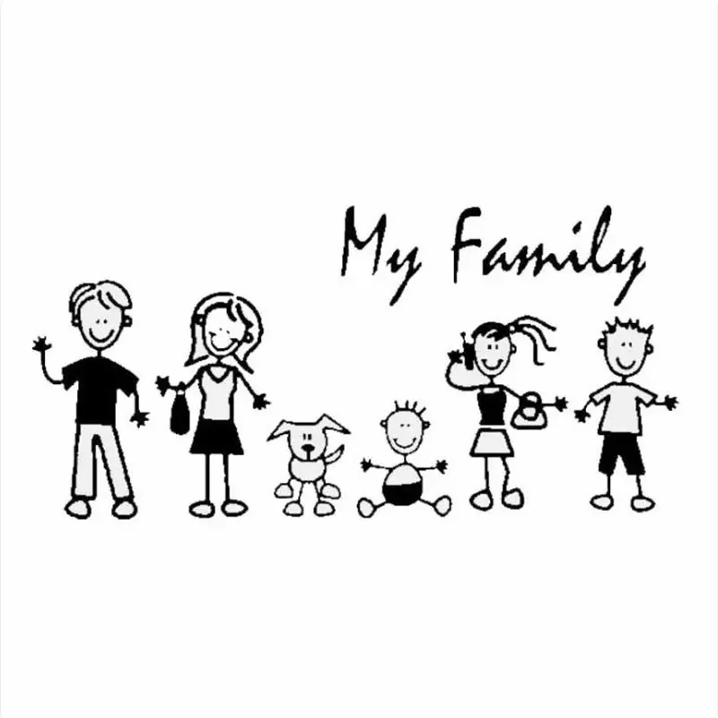Car Sticker Family Stick Figur - огляд і ціна Car Accessories For Baby