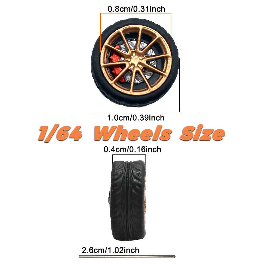 1/64 Model Car Wheels Tires 8  - огляд і ціна Car Accessories Gifts