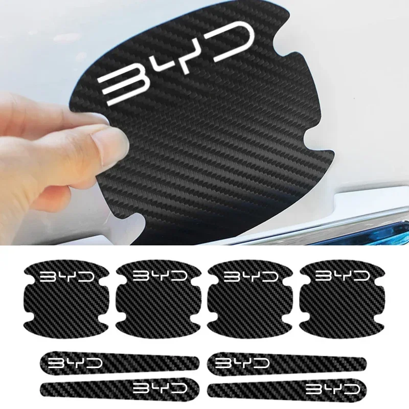 8Pcs Carbon Fiber Car Door Han - огляд і ціна Car Door Handle Protector