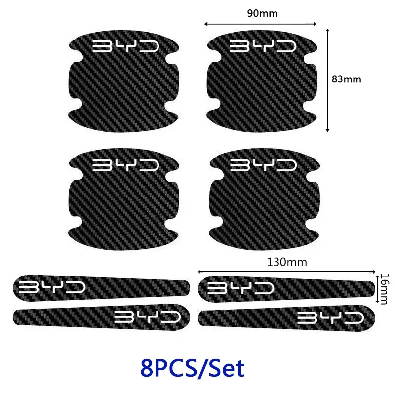 8Pcs Carbon Fiber Car Door Han - огляд і ціна Car Door Handle Protector